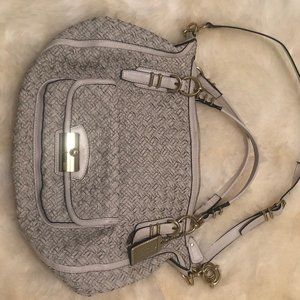 Coach | Large White Woven Bag | Authentic
